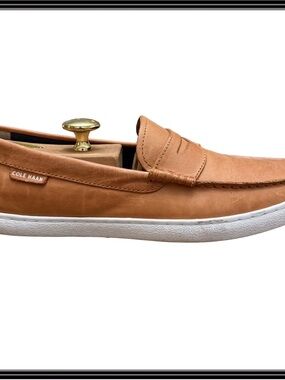 Cole Haan Nantucket Grand OS Tan Leather Penny Loafers Men’s 8M Casual Slip On